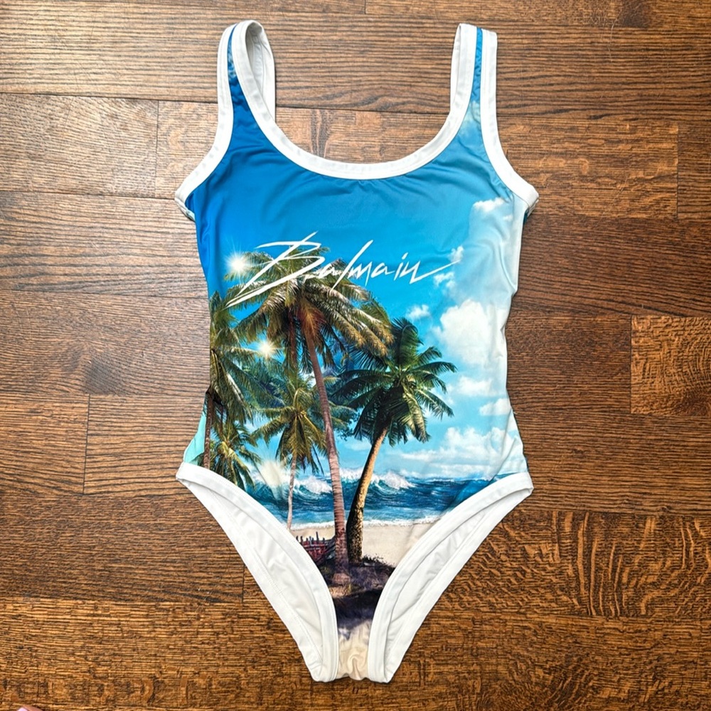Balmain Tropical Print Swimsuit - Picture 4 of 5